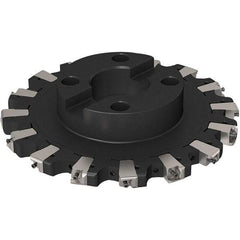Seco - Shell Mount Connection, 0.669" Cutting Width, 58.98mm Depth of Cut, 250mm Cutter Diam, 60mm Hole Diam, 8 Tooth Indexable Slotting Cutter - R335.25 Toolholder, XNHQ 1407 Insert, Right Hand Cutting Direction - Benchmark Tooling