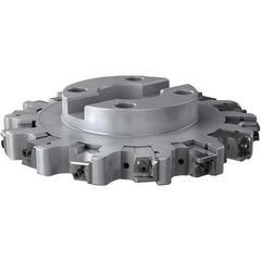 Seco - Shell Mount Connection, 1.024" Cutting Width, 59mm Depth of Cut, 250mm Cutter Diam, 60mm Hole Diam, 7 Tooth Indexable Slotting Cutter - R335.25 Toolholder, XNHQ 1707 Insert, Right Hand Cutting Direction - Benchmark Tooling