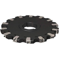 Seco - Arbor Hole Connection, 17/32" Cutting Width, 63.54mm Depth of Cut, 200mm Cutter Diam, 50mm Hole Diam, 7 Tooth Indexable Slotting Cutter - R335.25 Toolholder, XNHQ 1407 Insert, Neutral Cutting Direction - Benchmark Tooling