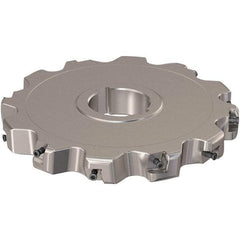 Seco - Arbor Hole Connection, 0.787" Cutting Width, 51.45mm Depth of Cut, 160mm Cutter Diam, 40mm Hole Diam, 6 Tooth Indexable Slotting Cutter - R335.25 Toolholder, XNHQ 12 Insert, Neutral Cutting Direction - Benchmark Tooling