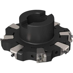 Seco - Shell Mount Connection, 0.669" Cutting Width, 32.32mm Depth of Cut, 125mm Cutter Diam, 32mm Hole Diam, 4 Tooth Indexable Slotting Cutter - R335.25 Toolholder, XNHQ 1407 Insert, Right Hand Cutting Direction - Benchmark Tooling