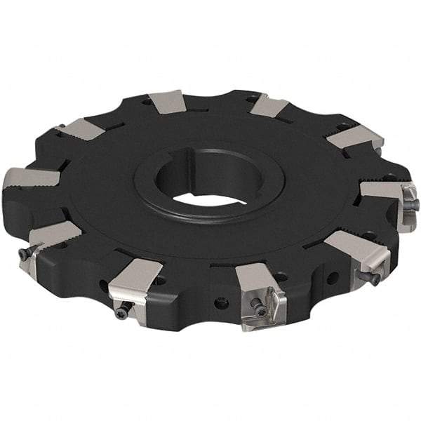 Seco - Arbor Hole Connection, 0.669" Cutting Width, 50.5mm Depth of Cut, 160mm Cutter Diam, 40mm Hole Diam, 5 Tooth Indexable Slotting Cutter - R335.25 Toolholder, XNHQ 1407 Insert, Neutral Cutting Direction - Benchmark Tooling