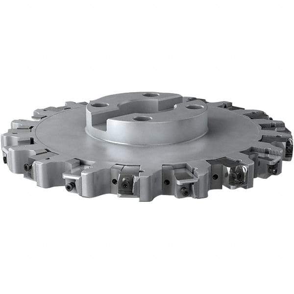 Seco - Shell Mount Connection, 1.024" Cutting Width, 91.5mm Depth of Cut, 315mm Cutter Diam, 60mm Hole Diam, 9 Tooth Indexable Slotting Cutter - R335.25 Toolholder, XNHQ 1707 Insert, Right Hand Cutting Direction - Benchmark Tooling