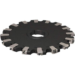 Seco - Arbor Hole Connection, 17/32" Cutting Width, 88.54mm Depth of Cut, 250mm Cutter Diam, 50mm Hole Diam, 8 Tooth Indexable Slotting Cutter - R335.25 Toolholder, XNHQ 1407 Insert, Neutral Cutting Direction - Benchmark Tooling