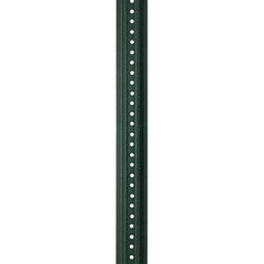 Nucor - 7' High, Powder Coated Traffic Sign Post - Steel, 3/8" Hole Diam, Green - Benchmark Tooling