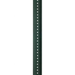 Nucor - 10' High, Powder Coated Traffic Sign Post - Steel, 3/8" Hole Diam, Green - Benchmark Tooling