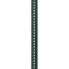 Nucor - 8' High, Powder Coated Traffic Sign Post - Steel, 3/8" Hole Diam, Green - Benchmark Tooling