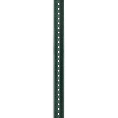 Nucor - 7' High, Powder Coated Traffic Sign Post - Steel, 3/8" Hole Diam, Green - Benchmark Tooling