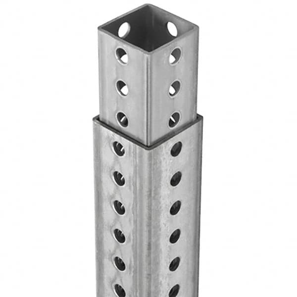 TAPCO - 3' High, Galvanized Traffic Sign Post Base - Steel, 7/16" Hole Diam, Silver - Benchmark Tooling