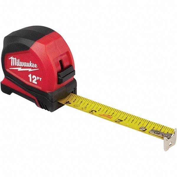 Milwaukee Tool - Tape Measures Length (Feet): 12.00 Width (Inch): 3/4 - Benchmark Tooling