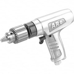 Ingersoll-Rand - 3/8" Keyed Chuck - Pistol Grip Handle, 2,400 RPM, 0.7 hp, 90 psi - Benchmark Tooling