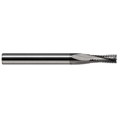 Square End Mill: 1/8'' Dia, 3/8'' LOC, 1/8'' Shank Dia, 1-1/2'' OAL, 6 Flutes, Solid Carbide Single End, CVD Diamond Finish, 12 ° Helix, RH Cut, RH Flute