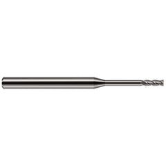 Square End Mill: 5/64'' Dia, 15/64'' LOC, 1/8'' Shank Dia, 2'' OAL, 4 Flutes, Solid Carbide Single End, Uncoated, 30 ° Helix, Centercutting, RH Cut, RH Flute