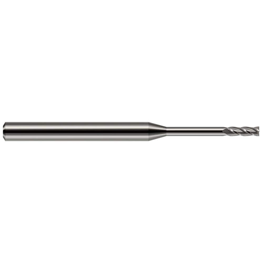 Square End Mill: 5/64'' Dia, 15/64'' LOC, 1/8'' Shank Dia, 2'' OAL, 2 Flutes, Solid Carbide Single End, Uncoated, 30 ° Helix, Centercutting, RH Cut, RH Flute