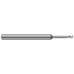 Harvey Tool - 1.4mm, 2.1mm LOC, 1/8" Shank Diam, 2-1/2" OAL, 3 Flute, Solid Carbide Square End Mill - Exact Industrial Supply
