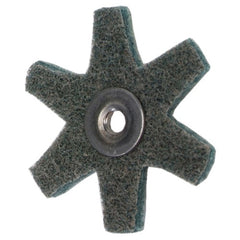 4″ Diameter AG Non Woven Star Very FIne Grit 1/4 20 Eyelet AlumInum Oxide - Benchmark Tooling