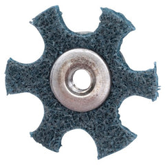 4″ Diameter AG Non Woven Star Very FIne Grit 1/4 20 Eyelet AlumInum Oxide - Benchmark Tooling