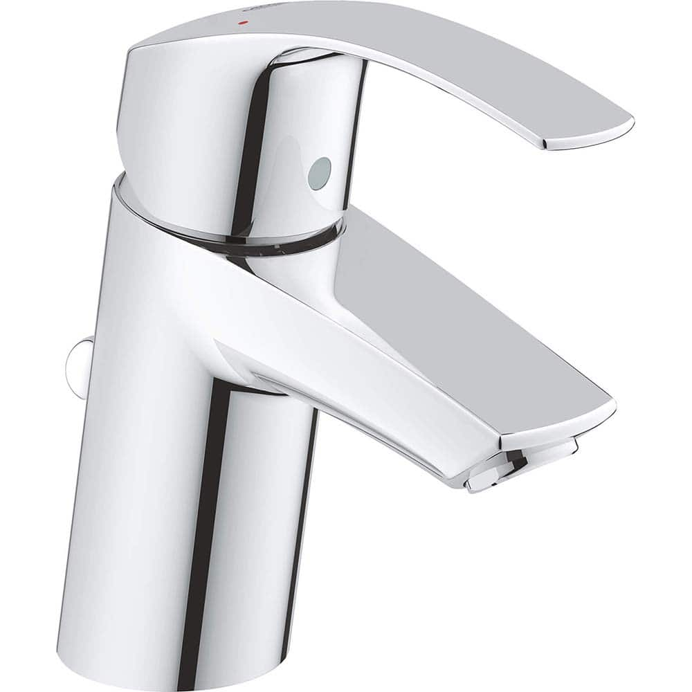 Grohe - Lavatory Faucets; Type: Deck Mount ; Spout Type: Low Arc ; Design: Lever ; Handle Type: Lever ; Mounting Centers: Single Hole (Inch); Drain Type: Pop-Up - Exact Industrial Supply