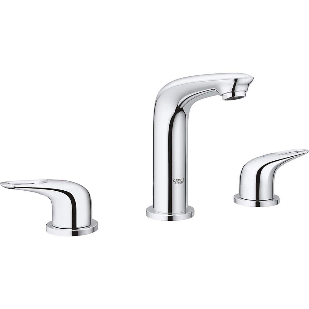 Grohe - Lavatory Faucets; Type: Widespread ; Spout Type: High Arc ; Design: Two Handle ; Handle Type: Lever ; Mounting Centers: 8 (Inch); Drain Type: Pop-Up - Exact Industrial Supply