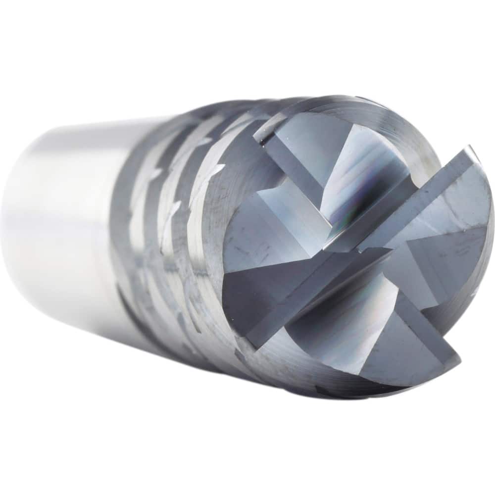 Supermill - 1/4" Diam 4-Flute 45° Solid Carbide 0.015" Corner Radius Roughing & Finishing End Mill - Exact Industrial Supply