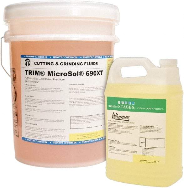 Master Fluid Solutions - Trim MicroSol 690XT, 5 Gal Pail Cutting & Cleaning Fluid - Semisynthetic, For Machining - Benchmark Tooling