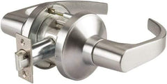 PDQ - Heavy Duty Classroom Lever Lockset - 2-3/4" Back Set, Small Format I/C Less Cylinder, Zinc, Antimicrobial Coated, Satin Chrome Plated Finish - Benchmark Tooling