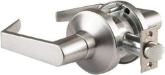 PDQ - Heavy Duty Classroom Lever Lockset - 2-3/4" Back Set, Small Format I/C Less Cylinder, Zinc, Antimicrobial Coated, Satin Chrome Plated Finish - Benchmark Tooling