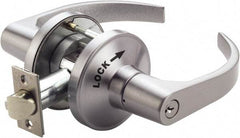 PDQ - Heavy Duty Classroom Intruder Lever Lockset - 2-3/4" Back Set, Small Format I/C Less Cylinder, Zinc, Satin Chrome Plated Finish - Benchmark Tooling