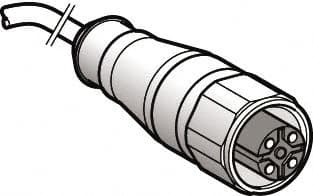 Telemecanique Sensors - 4 Amp, M12 4 Pin Female Straight Cordset Sensor and Receptacle - 250 VAC, 300 VDC, 5m Cable Length, IP69K Ingress Rating - Benchmark Tooling