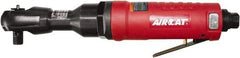 AIRCAT - 3/8" Drive, 600 RPM, 80 Ft/Lb Torque Ratchet Wrench - Inline Handle, 4 CFM, 90 psi, 1/4" NPT Inlet - Benchmark Tooling