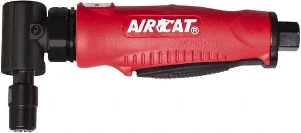 AIRCAT - 1/4" Collet, Angle Handle, Angle Air Die Grinder - 20,000 RPM, Rear Exhaust, 6 CFM, 0.5 hp, 90 psi, 1/4" Inlet - Benchmark Tooling