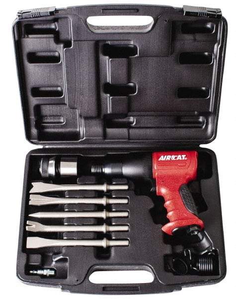 AIRCAT - 3,000 BPM, 2.8 Inch Long Stroke, Air Hammer Kit - 7.16 CFM Air Consumption, 1/4 Inch Inlet - Benchmark Tooling