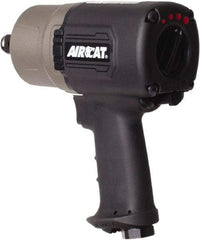 AIRCAT - 3/4" Drive, 6,500 RPM, 1,400 Ft/Lb Torque Impact Wrench - Pistol Grip Handle, 1,300 IPM, 8 CFM, 90 psi, 3/8" NPT Inlet - Benchmark Tooling