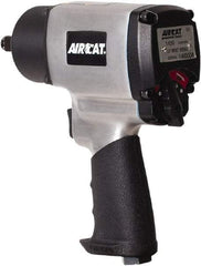 AIRCAT - 1/2" Drive, 9,000 RPM, 800 Ft/Lb Torque Impact Wrench - Pistol Grip Handle, 1,200 IPM, 8 CFM, 90 psi, 1/4" NPT Inlet - Benchmark Tooling