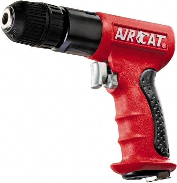 AIRCAT - 3/8" Reversible Keyless Chuck - Pistol Grip Handle, 1,800 RPM, 6 CFM, 0.625 hp, 90 psi - Benchmark Tooling