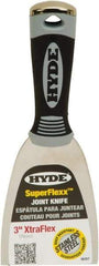 Hyde Tools - 3" Wide Spring Blade Stainless Steel Joint Knife - Flexible, Plastic Handle - Benchmark Tooling