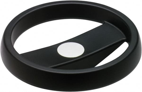 Elesa - 4.92", 2 Spoke Handwheel - 0.87" Hub, High Impact Strength Technopolymer, Black Matte Finish - Benchmark Tooling