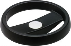 Elesa - 3.9", 2 Spoke Handwheel - 0.71" Hub, High Impact Strength Technopolymer, Black Matte Finish - Benchmark Tooling