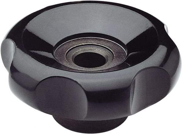Elesa - 3.9" Head Diam, 6 Point Lobed Knob - 5/8-11 Hole, Duroplast - Benchmark Tooling