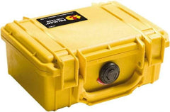 Pelican Products, Inc. - 6-49/64" Wide x 3-7/8" High, Clamshell Hard Case - Yellow, Polyethylene - Benchmark Tooling