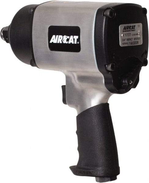 AIRCAT - 3/4" Drive, 6,000 RPM, 1,400 Ft/Lb Torque Impact Wrench - Pistol Grip Handle, 1,600 IPM, 8 CFM, 90 psi, 3/8" NPT Inlet - Benchmark Tooling