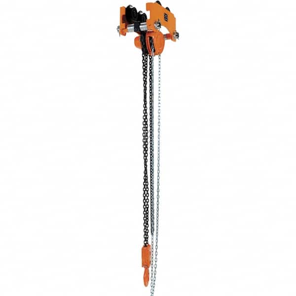 Vestil - 3 Ton Capacity Low Headroom Geared Trolley - 4" to 8" Flange Width - Benchmark Tooling