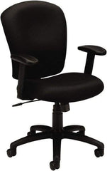 Basyx - 41" High Task Chair - 26" Wide x 34-1/2" Deep, 100% Polyester Seat, Black - Benchmark Tooling