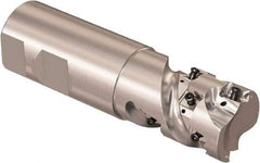 Seco - 1" Cutting Diam, 1" Shank Diam, 8mm Max Depth of Cut, Straight Shank Indexable Copy End Mill - 2 Inserts, LOEX Insert, R217.94 Toolholder - Benchmark Tooling