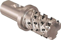 Seco - 40mm Cutting Diam, 32mm Shank Diam, 8mm Max Depth of Cut, Straight Shank Indexable Copy End Mill - 4 Inserts, LOEX Insert, R217.94 Toolholder - Benchmark Tooling