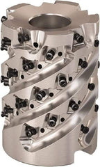 Seco - 5 Inserts, 50mm Cut Diam, 1-1/16" Arbor Diam, 57mm Max Depth of Cut, Indexable Square-Shoulder Face Mill - 0° Lead Angle, 2.7559" High, LOEX Insert Compatibility, Series Square T4-08 - Benchmark Tooling