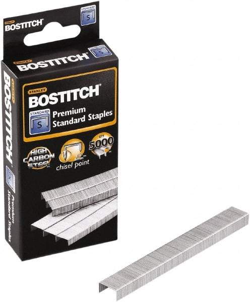 Stanley Bostitch - 1/4" Leg Length, Steel Standard Staples - 20 Sheet Capacity, For Use with All Standard Full-Strip Staplers - Benchmark Tooling