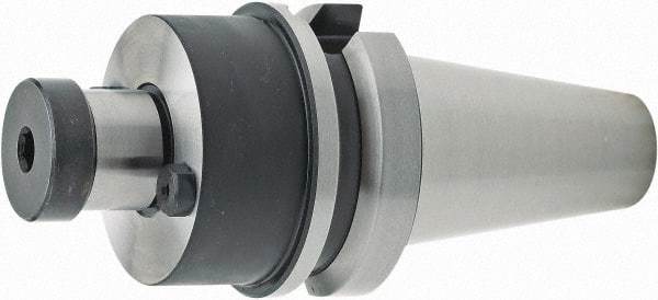 Parlec - BT30 Dual Contact Taper Shank 25.4mm Pilot Diam Shell Mill Holder - 44.96mm Flange to Nose End Projection, 60.45mm Nose Diam, Through-Spindle Coolant - Exact Industrial Supply