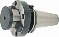 Parlec - CAT50 Dual Contact Taper Shank 63.5mm Pilot Diam Shell Mill Holder - 60.96mm Flange to Nose End Projection, 123.95mm Nose Diam, Through-Spindle Coolant - Exact Industrial Supply