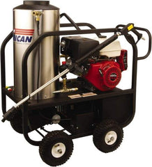 PRO-SOURCE - Gas, 14 hp, 4,000 psi, 4 GPM, Hot Water Pressure Washer - General Triplex Ceramic Plunger, 50' x 3/8" Hose - Benchmark Tooling